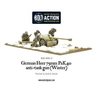 German Heer 75mm Pak 40 anti-tank gun (Winter)