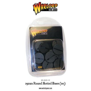 25mm Round Slotted Bases (20)