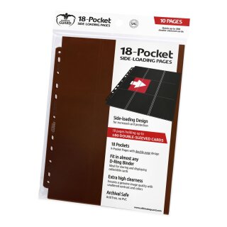 Ultimate Guard 18-Pocket Pages Side-Loading Braun (10)