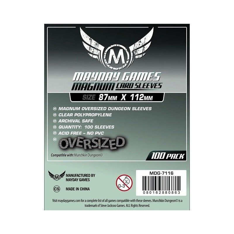 Munchkin Dungeon Sleeves - Magnum Oversized (87x112mm), 4,99