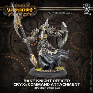 Bane Knight Office – Cryx Command Attachment (metal/resin) Blister