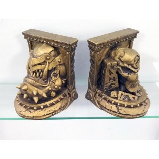 HORDES PRIMAL COLLECTORS EDITION BOOKENDs WOLDWARDEN & DIRE TROLL BOMBER