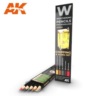 AK INTERACTIVE WATERCOLOR PENCIL SET CHIPPING AND AGING SET