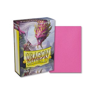 Dragon Shield - Sleeves - Japanese Size - Dual Matte - Diamond Pink