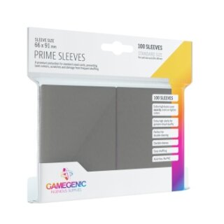 Gamegenic - Standard Size - Prime Sleeves Grey (100 Sleeves)