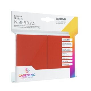 Gamegenic - Standard Size - Prime Sleeves - Red
