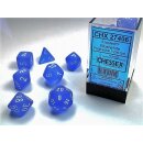 Chessex - Frosted - 7-Die Set - Blue/White
