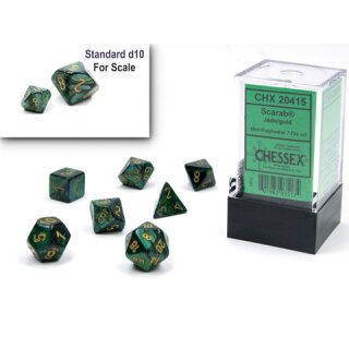 Chessex - Scarab® Mini-Polyhedral Jade/gold 7-Die Set