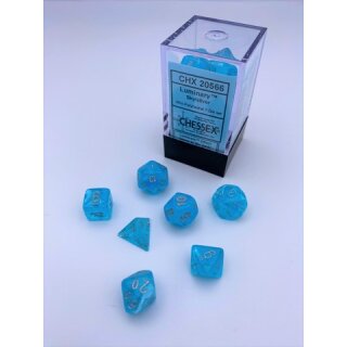 Chessex - Luminary - Mini 7-Die Set - Sky/Silver