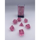Chessex - Translucent - 7-Die Set - Pink/White