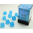Chessex - Frosted - 12x D6 16mm - Caribbean