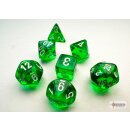 Chessex - Translucent - Mini 7-Die Set - Green/White