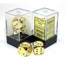 Chessex - 16mm D6 Pair (2) - Gold Plated