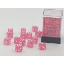 Chessex - Frosted - 36x D6 12mm- Pink/White