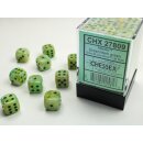 Chessex - Marble - 36x D6 12mm - Green/Dark Green