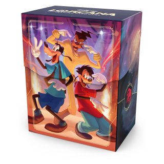 Disney Lorcana Set 9: Mythen - Deckbox - Goofy, Max u. Powerline