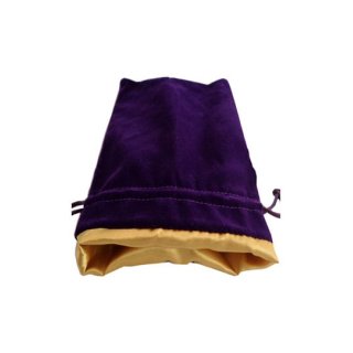 FanRoll - Würfelbeutel - Purple Velvet/Gold Satin - S