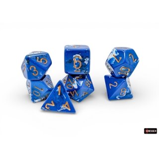 Chessex - Brush - 7-Die Set - Wavebreak/Gold