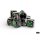Chessex - Brush- 12x D6 16mm - Paintball/Green