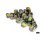 Chessex - Brush- 36x D6 12mm - Deep Forest/Gold