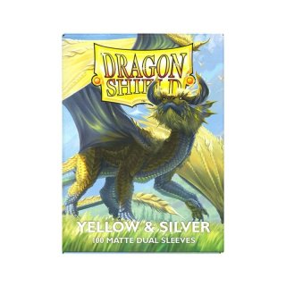 Dragon Shield - Standard - Matte Dual Sleeves - Yellow & Silver