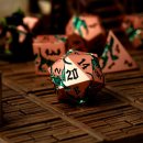 Metal Dice - 7-Die Set - Viridian Flame