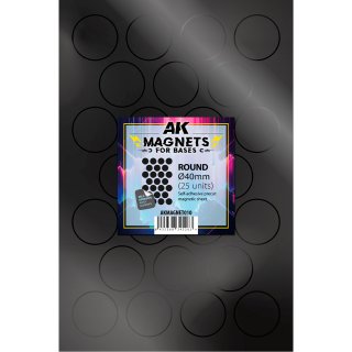 AK: Wargame - Magnets for Bases - Round 40mm (25x)