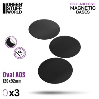 GSW: Self Adhesive Magnetic Bases - Oval - 120 x 92mm (3x)