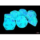 Chessex - Luminary - Mega 7-Die Set - Sky/Silver