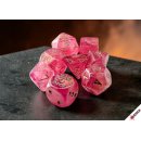 Chessex - Lab Dice - 7-Die Set - Shimmer - Ignis/Gold