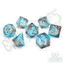 Dice - Liquid Core - 7-Die Set - Flux Fortune